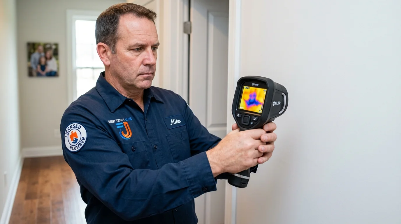 Thermal imaging leak detection by Johns Plumbing LLC in Greene